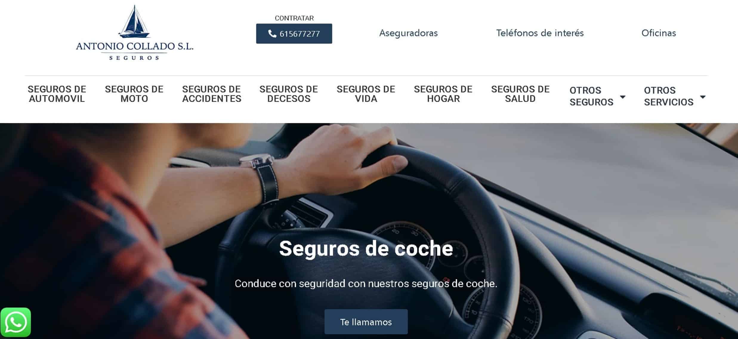 Web corporativa de seguros