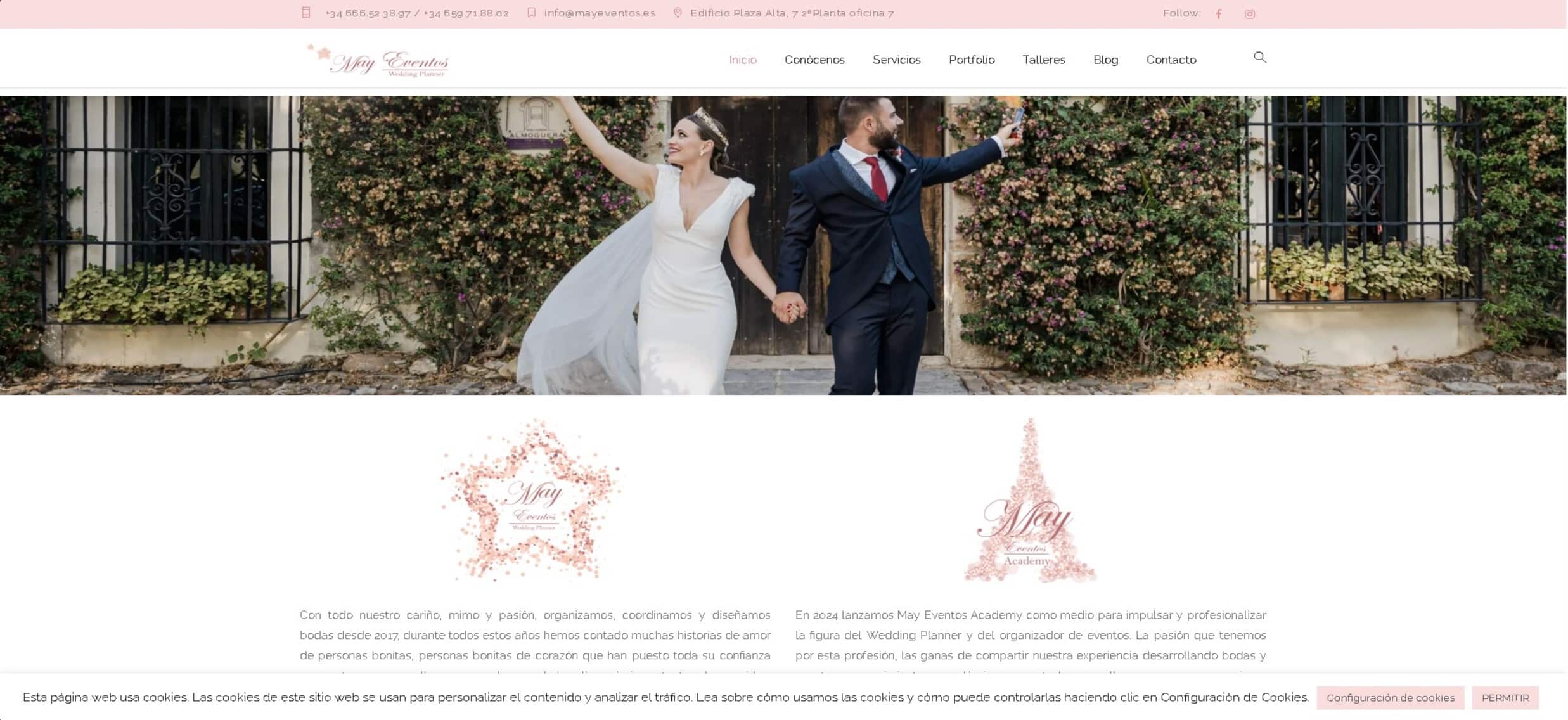 Web Corporativa de wedding planner (rediseño + Plataforma learning)