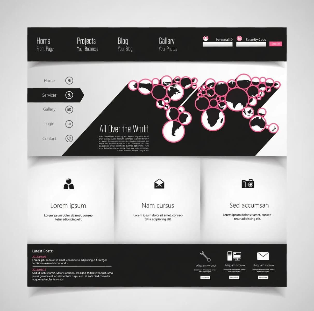 Ejemplo de diseño web WordPress limpio y minimalista